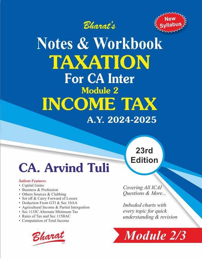 Notes & Workbook TAXATION For CA Inter Module 2 INCOME TAX